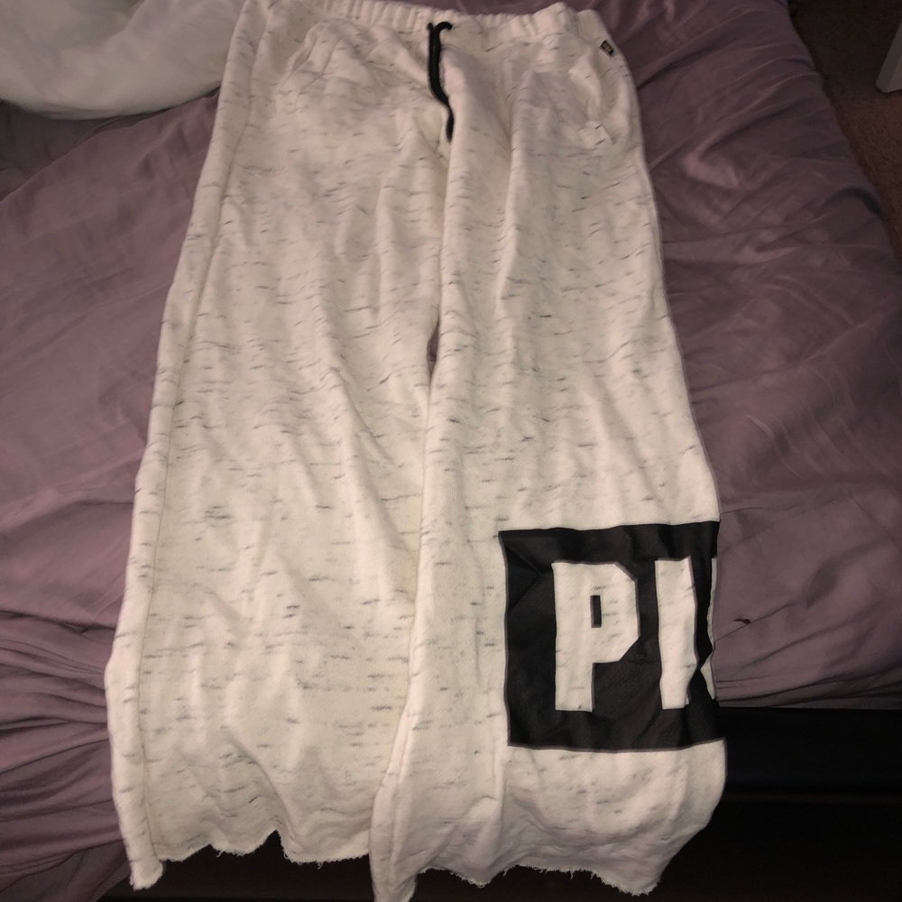 VS pink white sweatpants